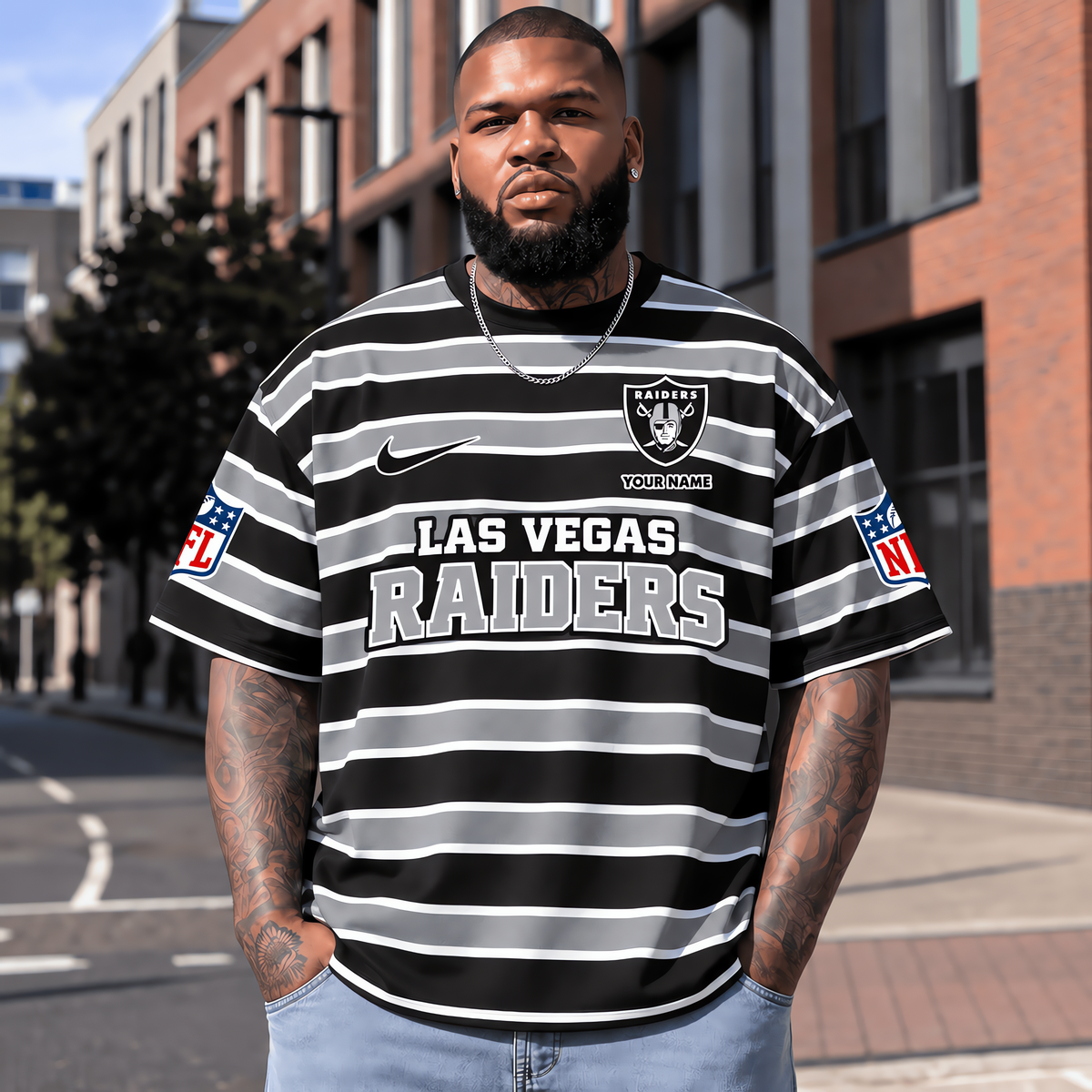 Las Vegas Raiders NFL T-Shirt Custom Name For Fan