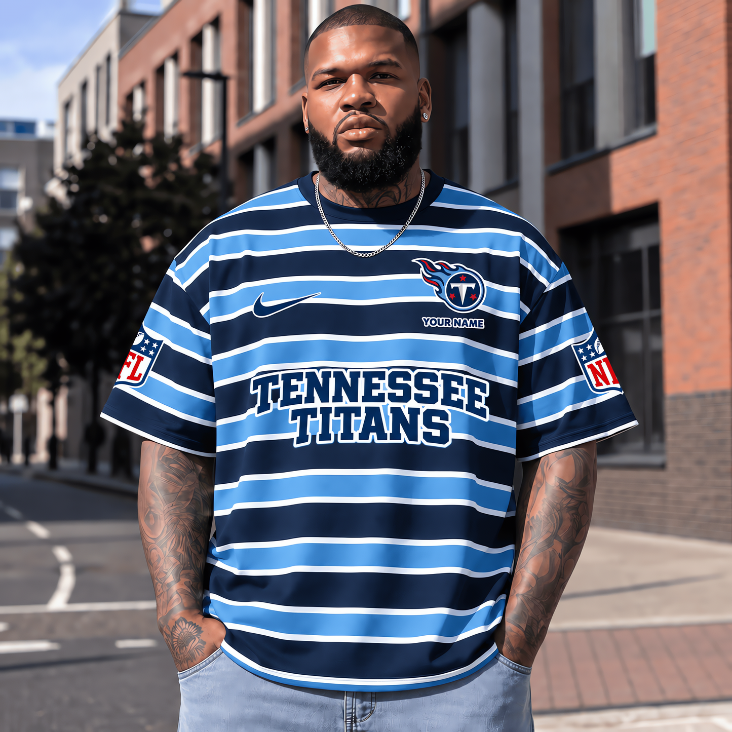 Tennessee Titans NFL T-Shirt Custom Name For Fan