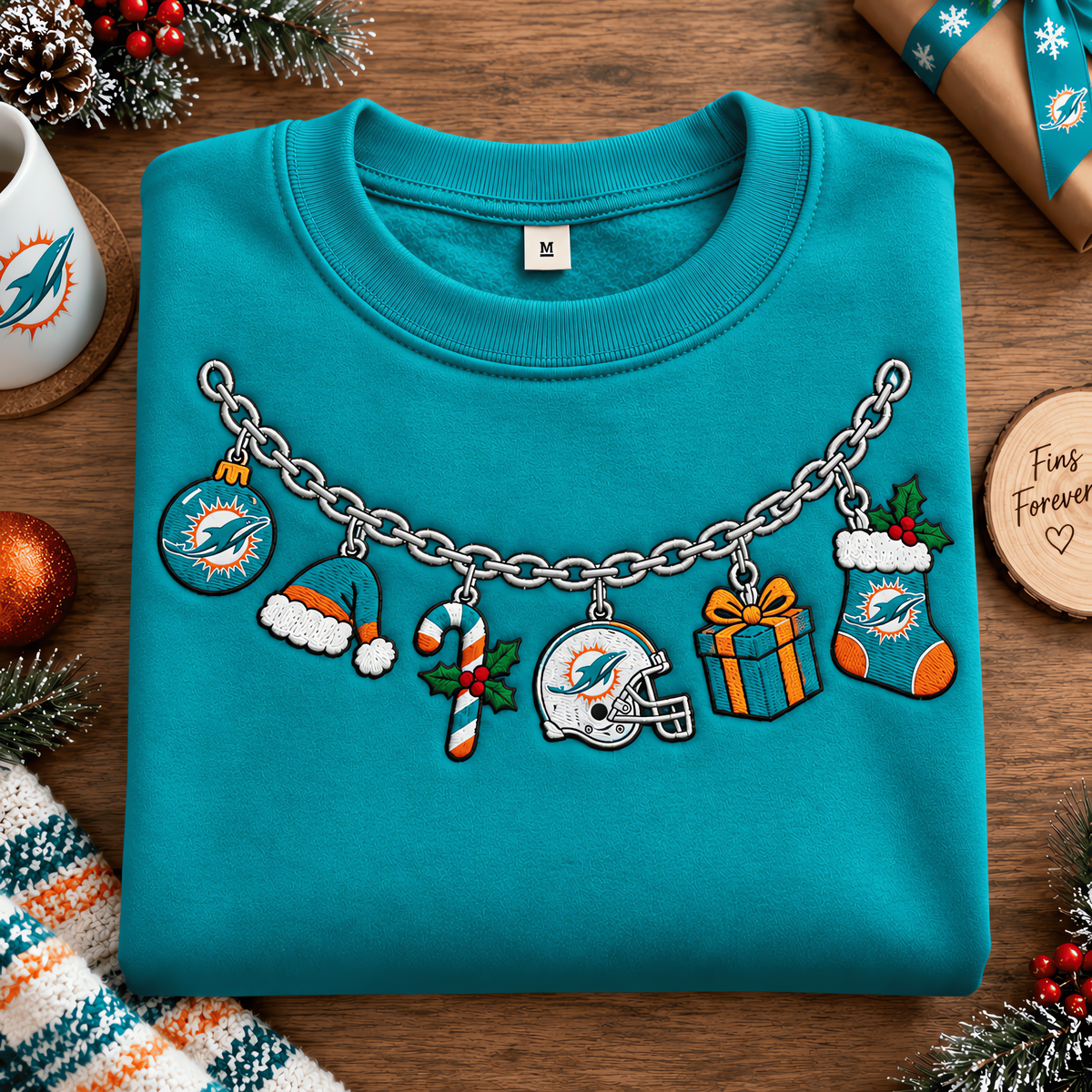 Miami Dolphins NFL New Style Christmas Sweatshirt Gift For Fan Love