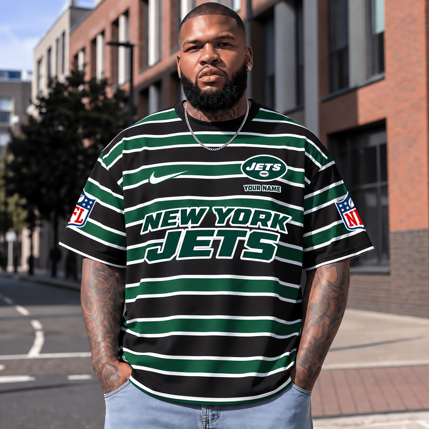 New York Jets NFL T-Shirt Custom Name For Fan