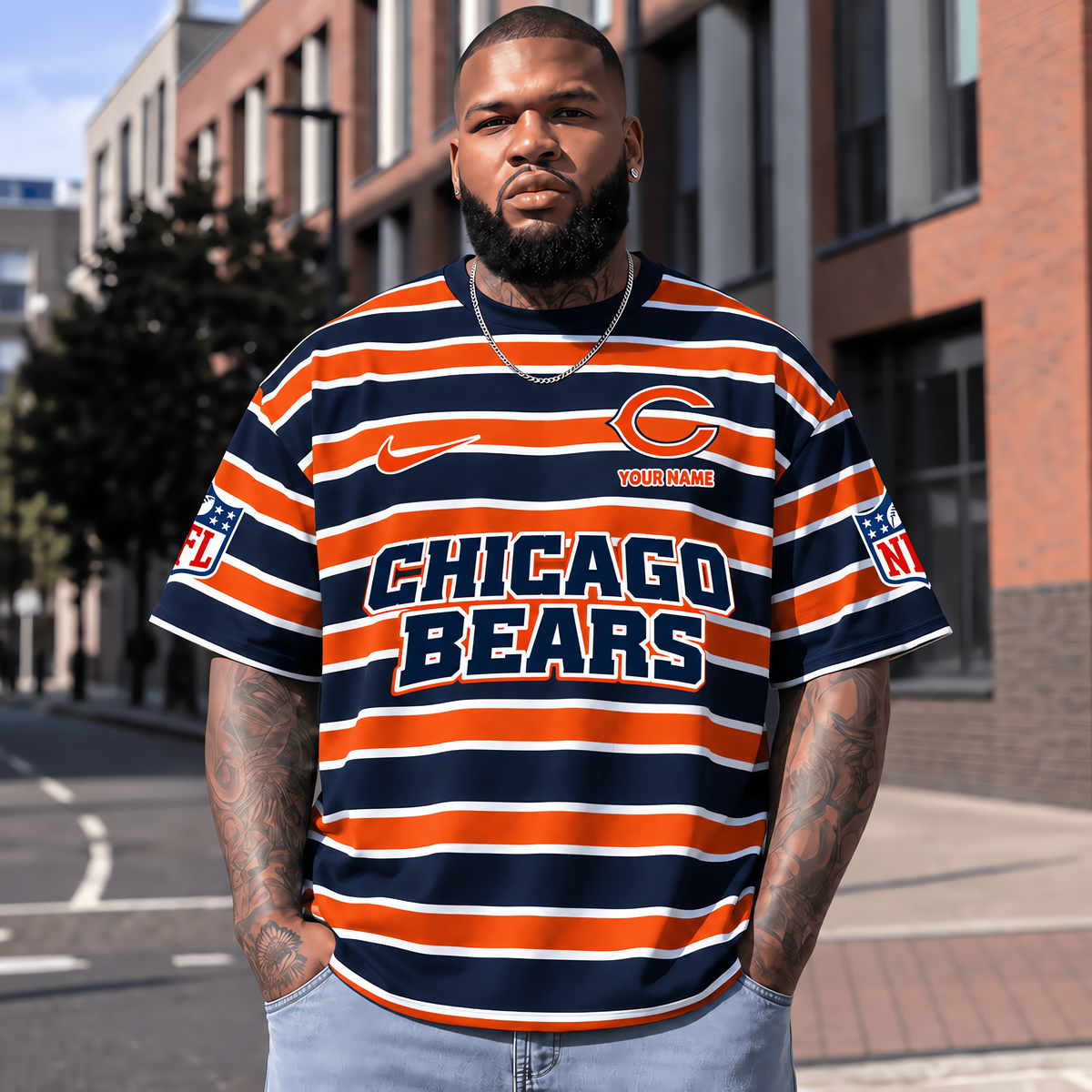 Chicago Bears NFL T-Shirt Custom Name For Fan