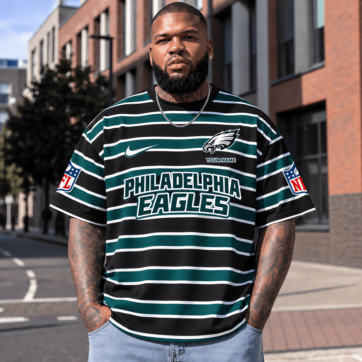 Philadelphia Eagles NFL T-Shirt Custom Name For Fan