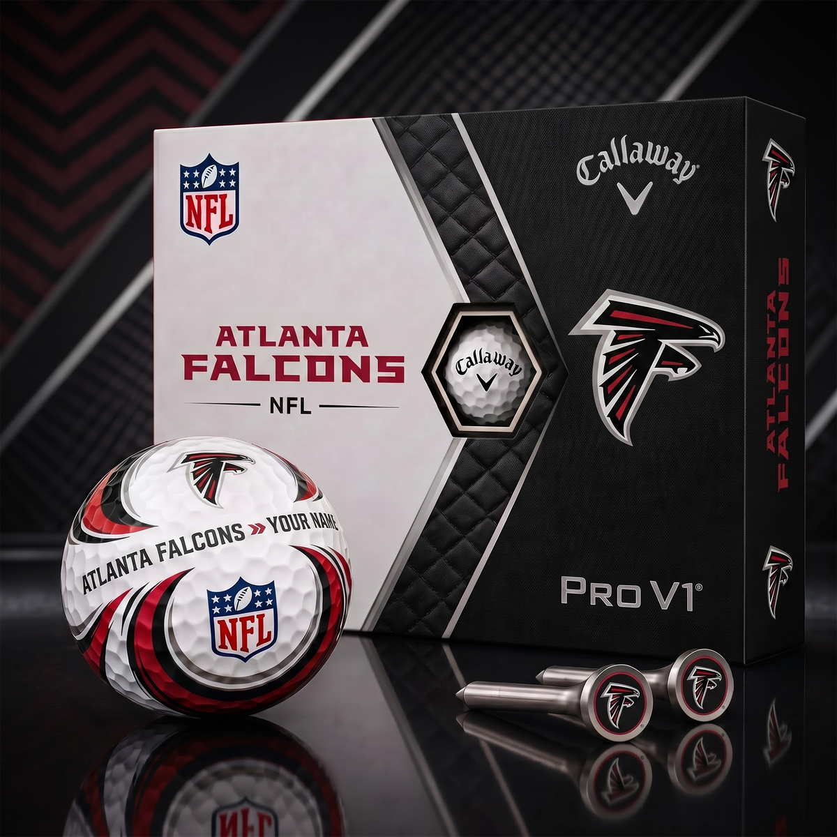 AF_PREMIUM NFL PERSONALIZED PRO V2 GOLF BALL SET COLLECTOR EDITION 1808