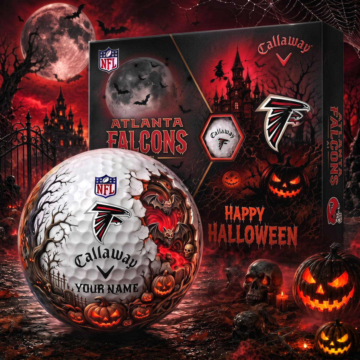 AF_Premium NFL Halloween Golf Ball Limited Edition V4