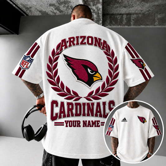 ARI X NFL Personalized Oversized T-Shirt, Custom Name NFL Fan Graphic Tee