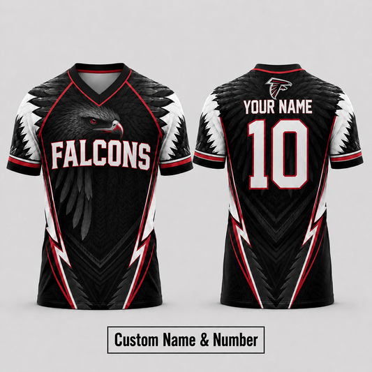 ATL x  NFL Premium Custom Name And Number Jersey For Fierce Football Fans