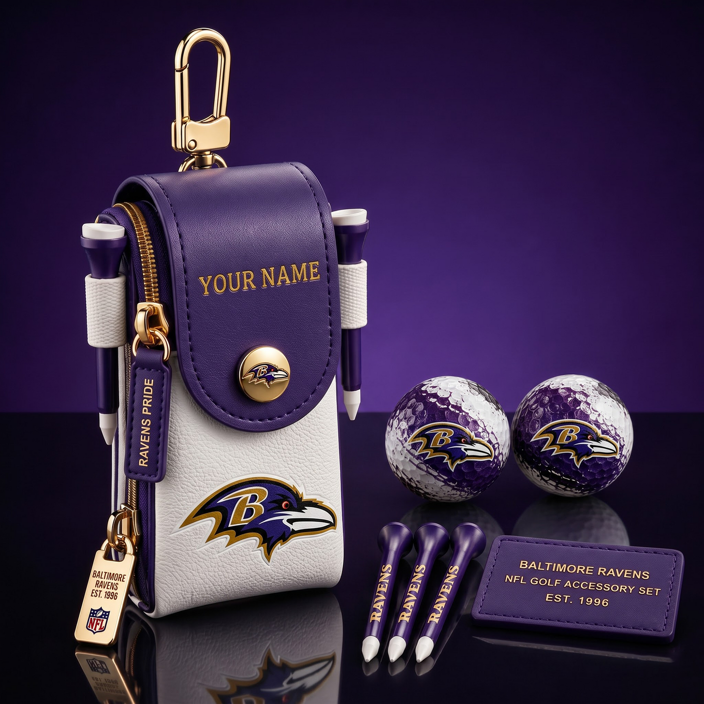 BAL X Exclusive Custom NFL Fan Golf Essentials 1808 NAK NHT