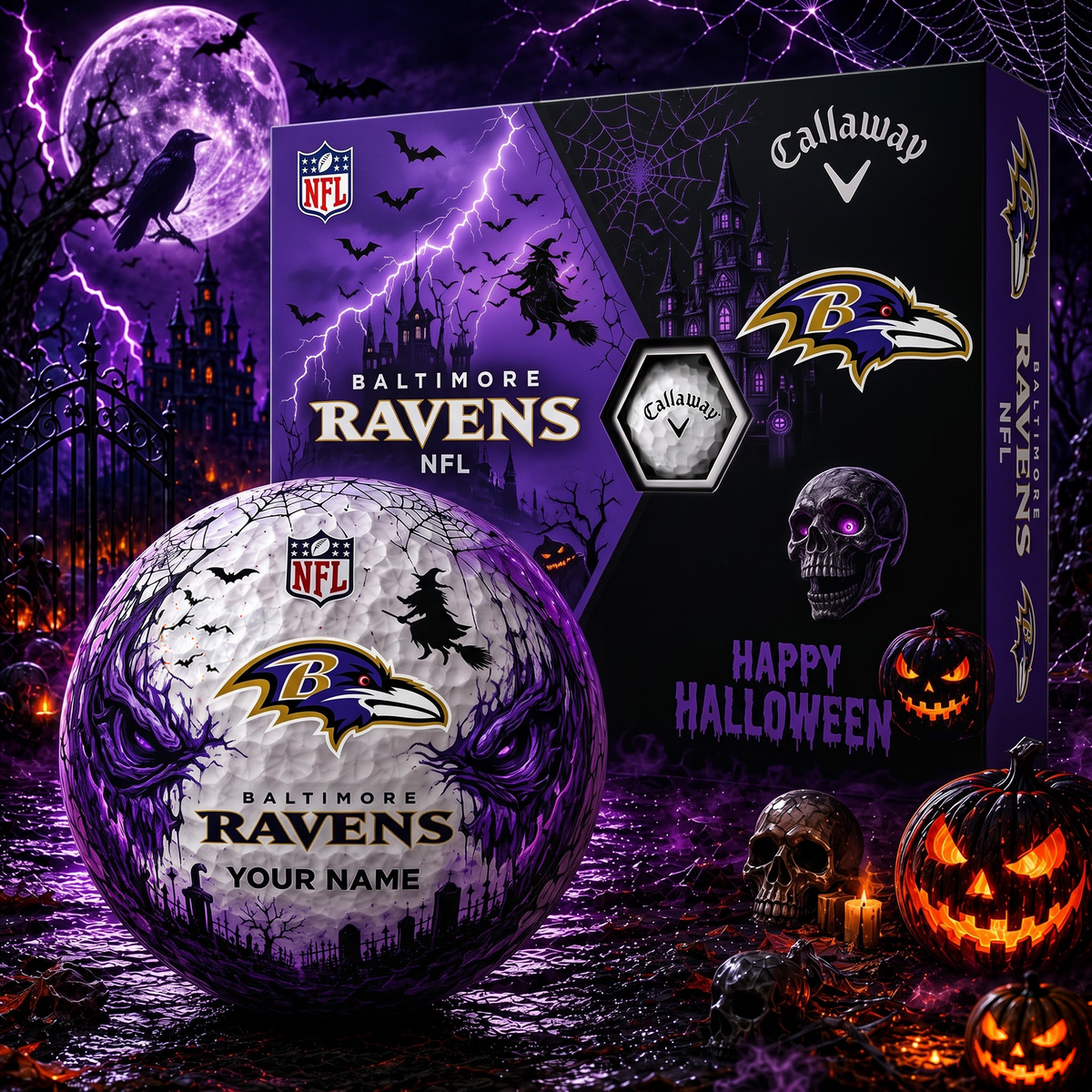 BAL X Premium NFL Halloween Golf Ball Limited Edition V2