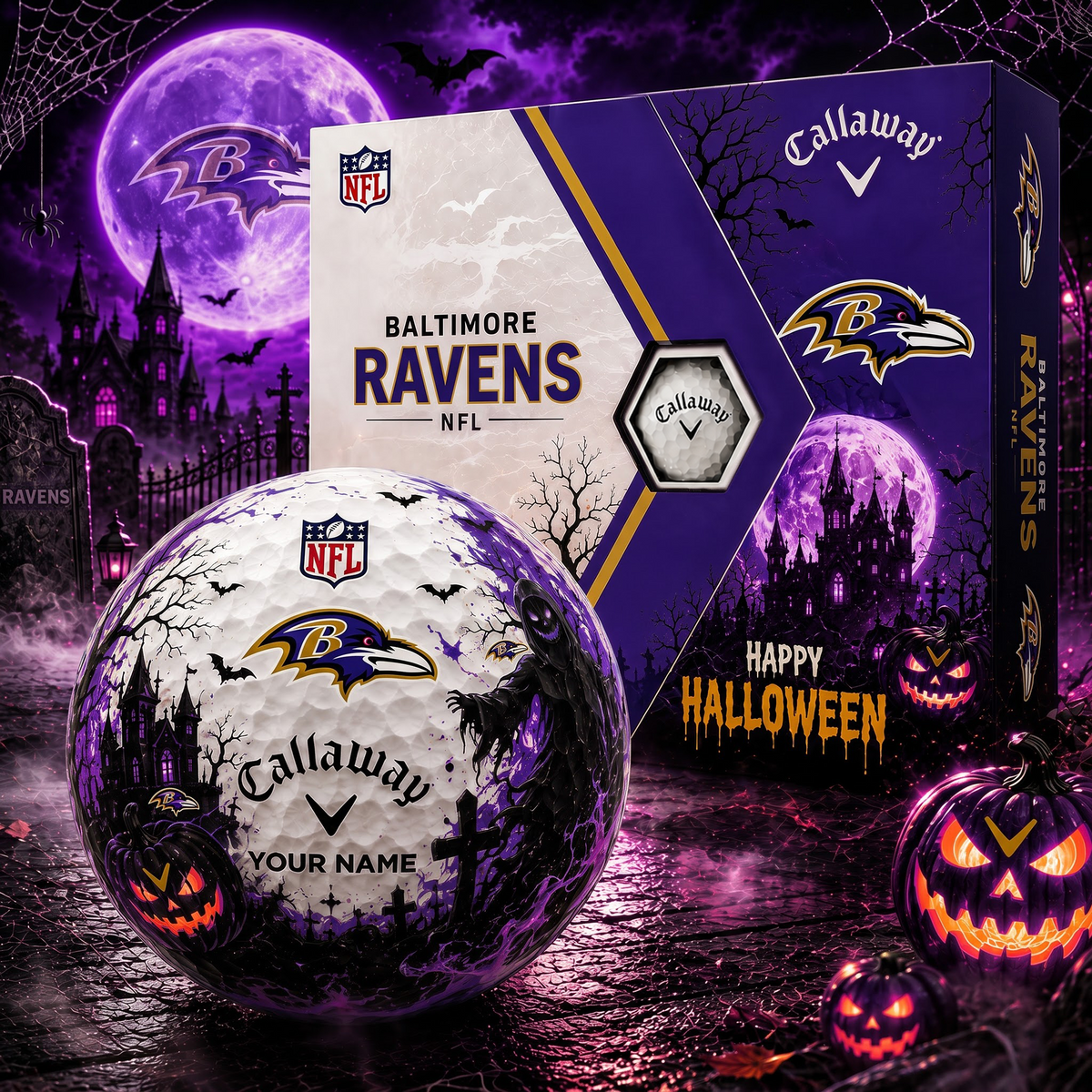 BAL X Premium NFL Halloween Golf Ball Limited Edition V3