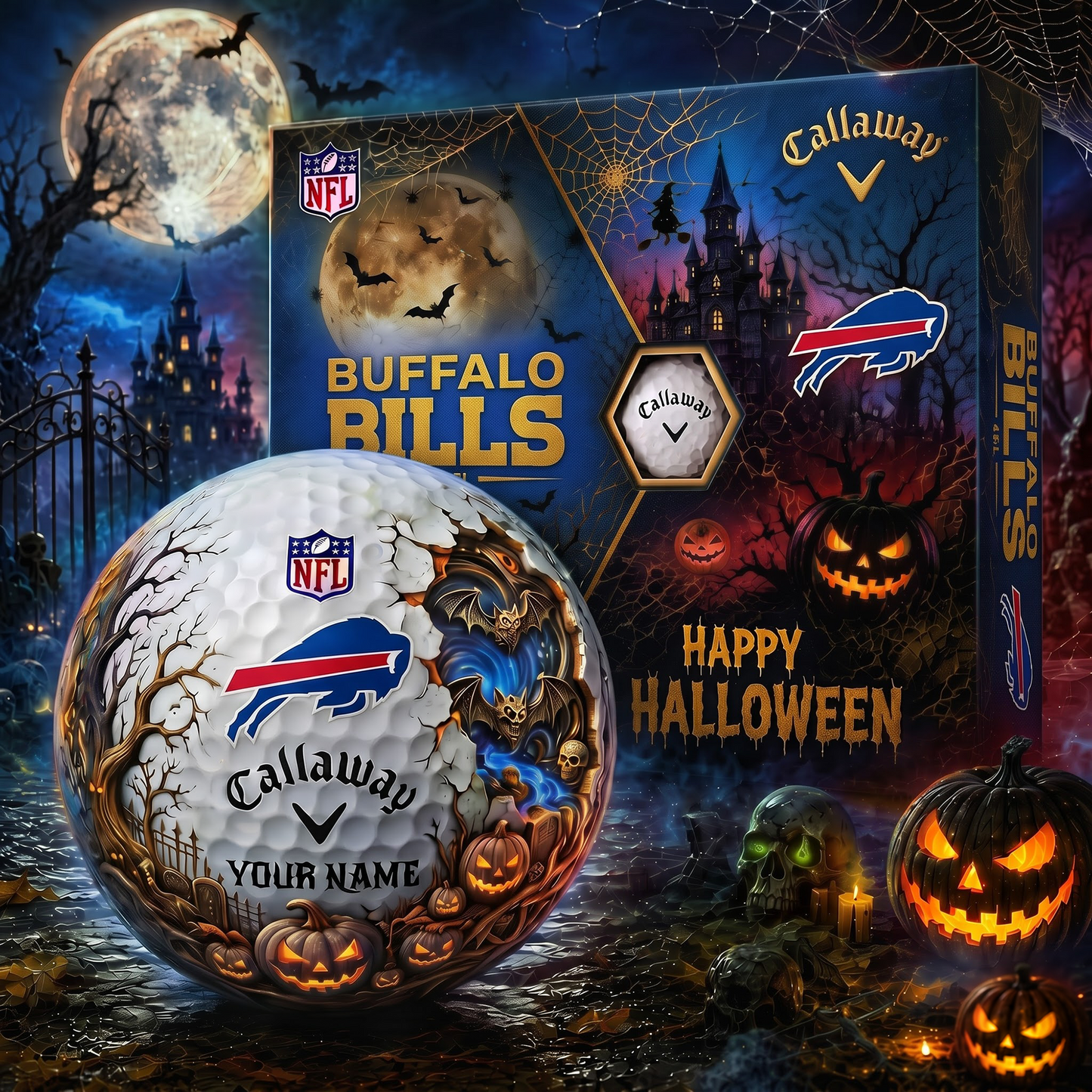 BB_Premium NFL Halloween Golf Ball Limited Edition V4