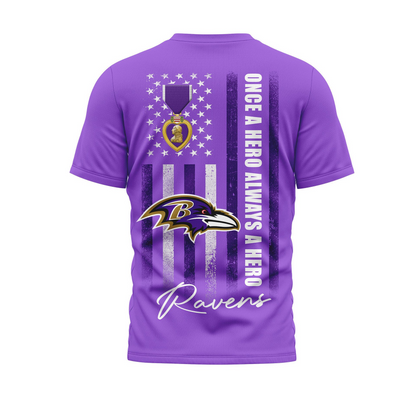 BR Premium National Purple Hear Day 3D Shirt  300626