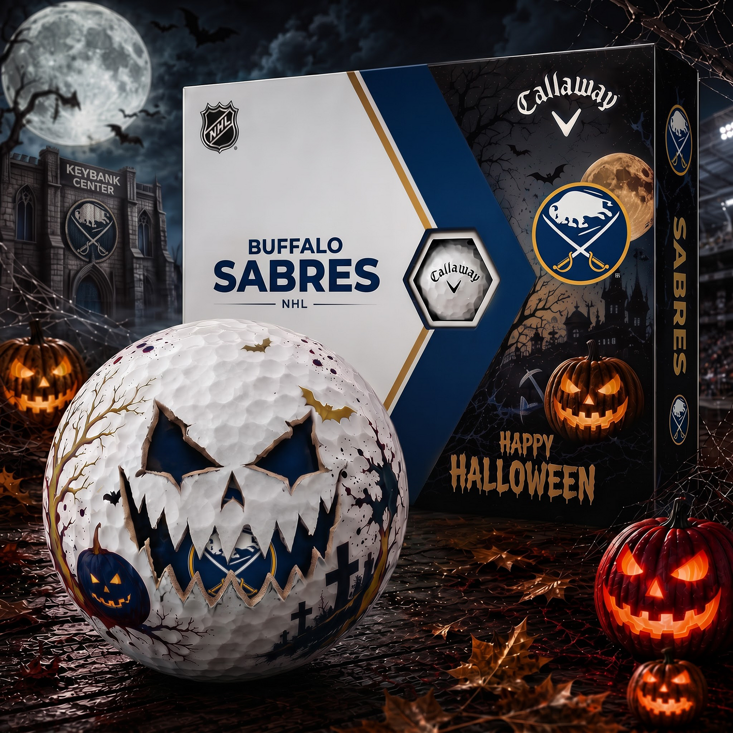 BS_NHL Monster Skull Halloween Golf Balls Gift Box V2 1808