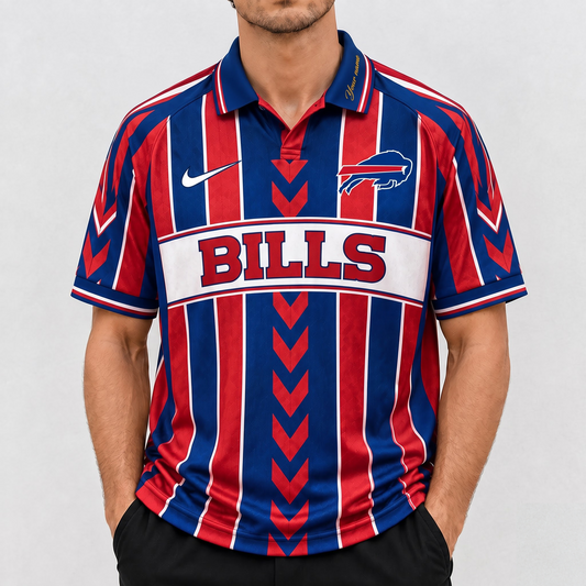 BUF X NFL Championship Polo Shirt Custom Name For Fan