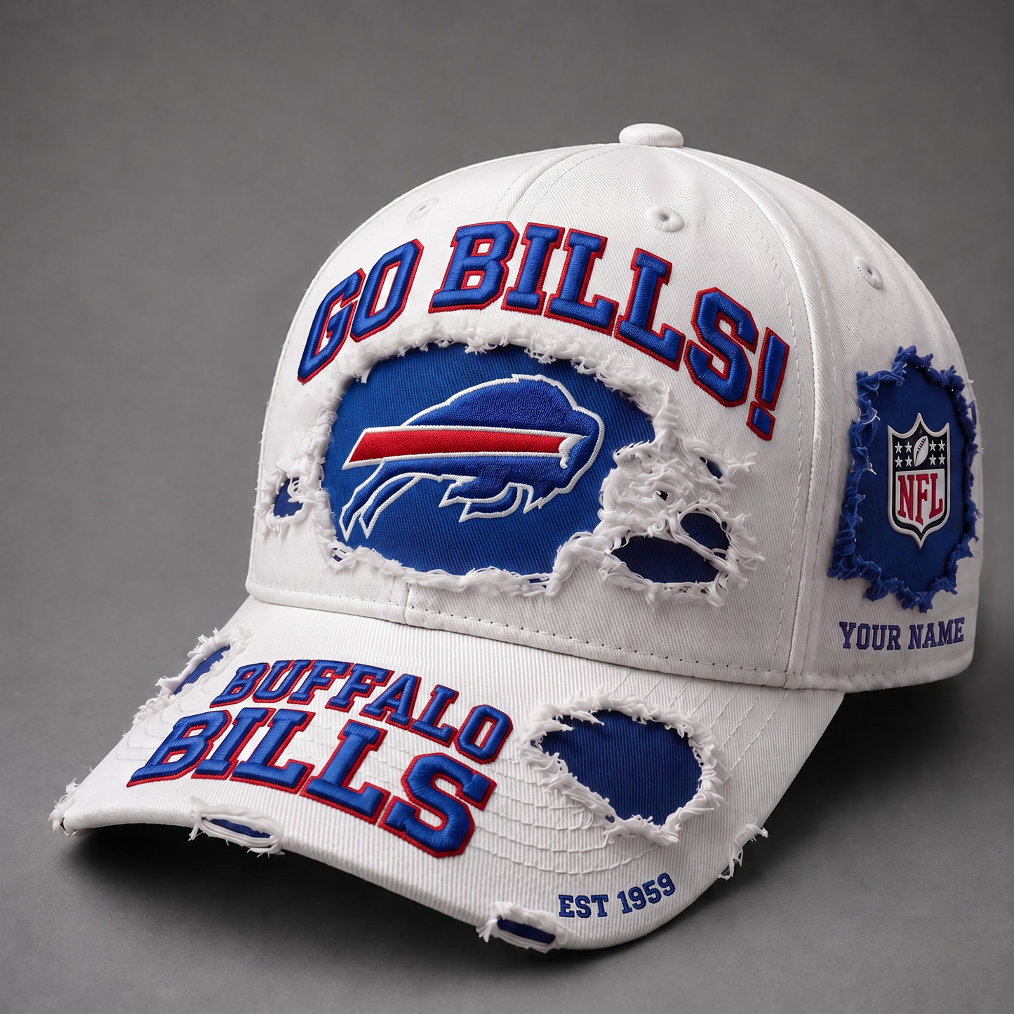 BUF X NFL PREMIUM PERSONALIZED CAP FOR GAME DAY