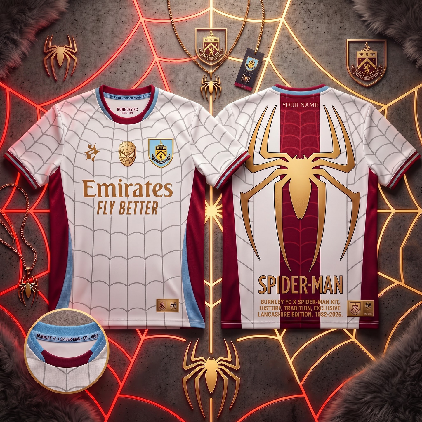 BUR X PREMIUM EPL x SPIDER-MAN PERSONALIZED FOOTBALL JERSEY