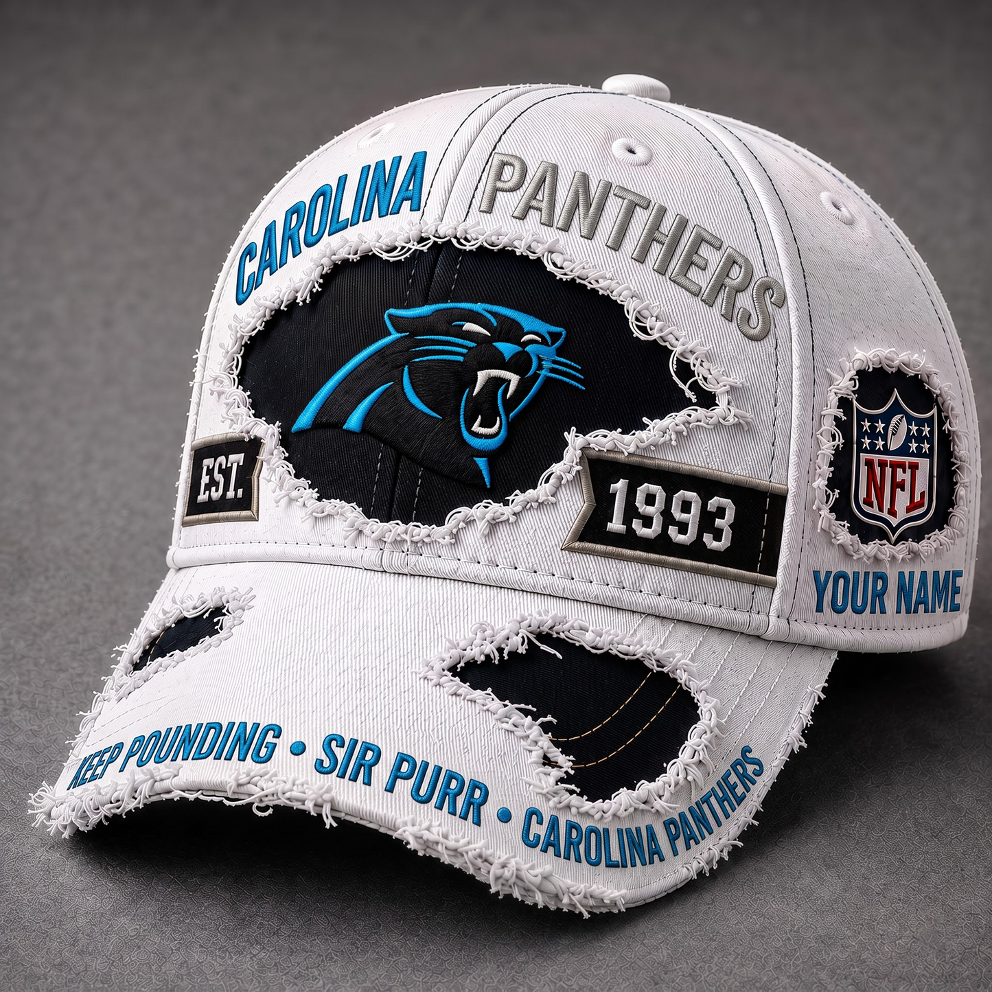 CAR X Premium NFL Classic Distressed Snapback Cap