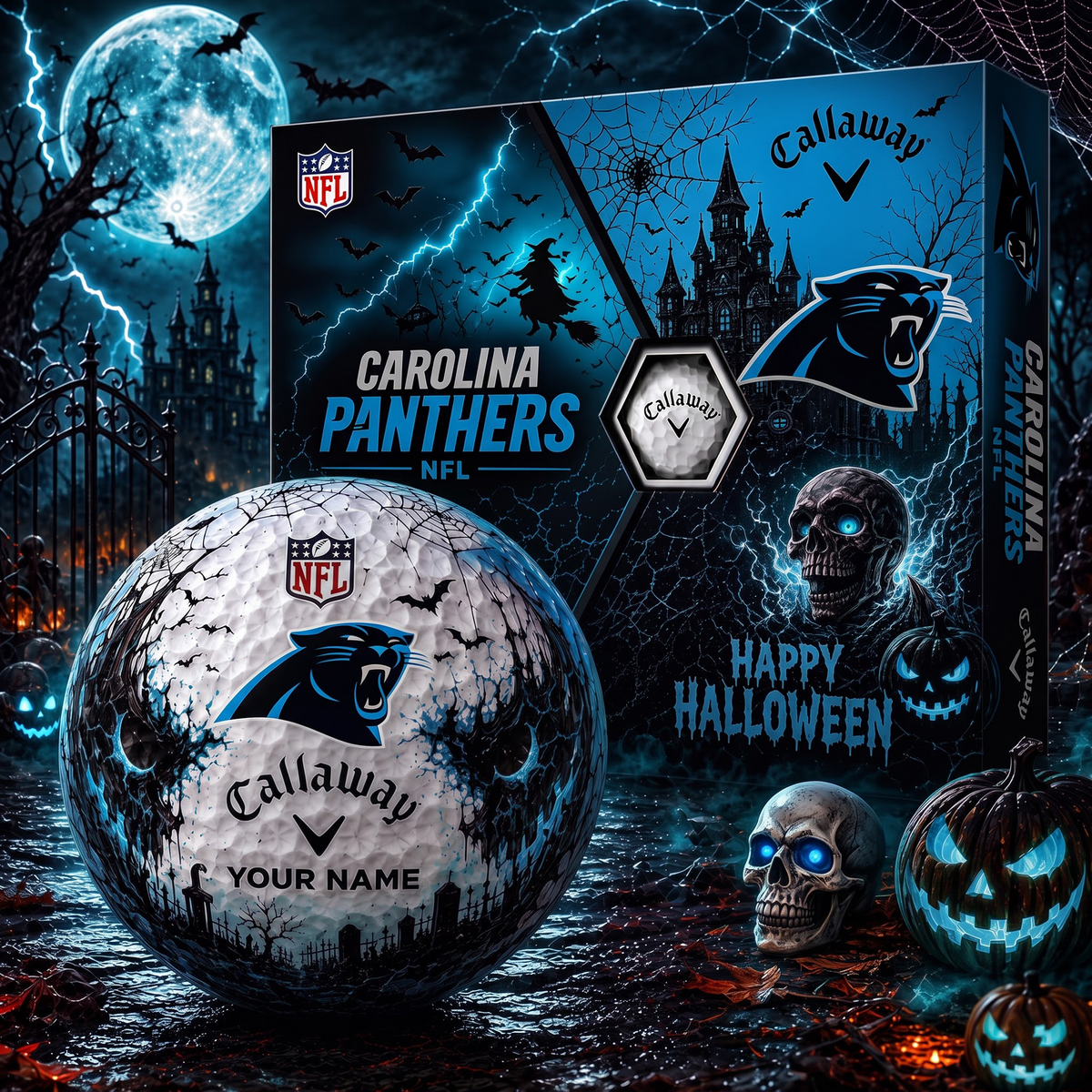 CAR X Premium NFL Halloween Golf Ball Limited Edition V2