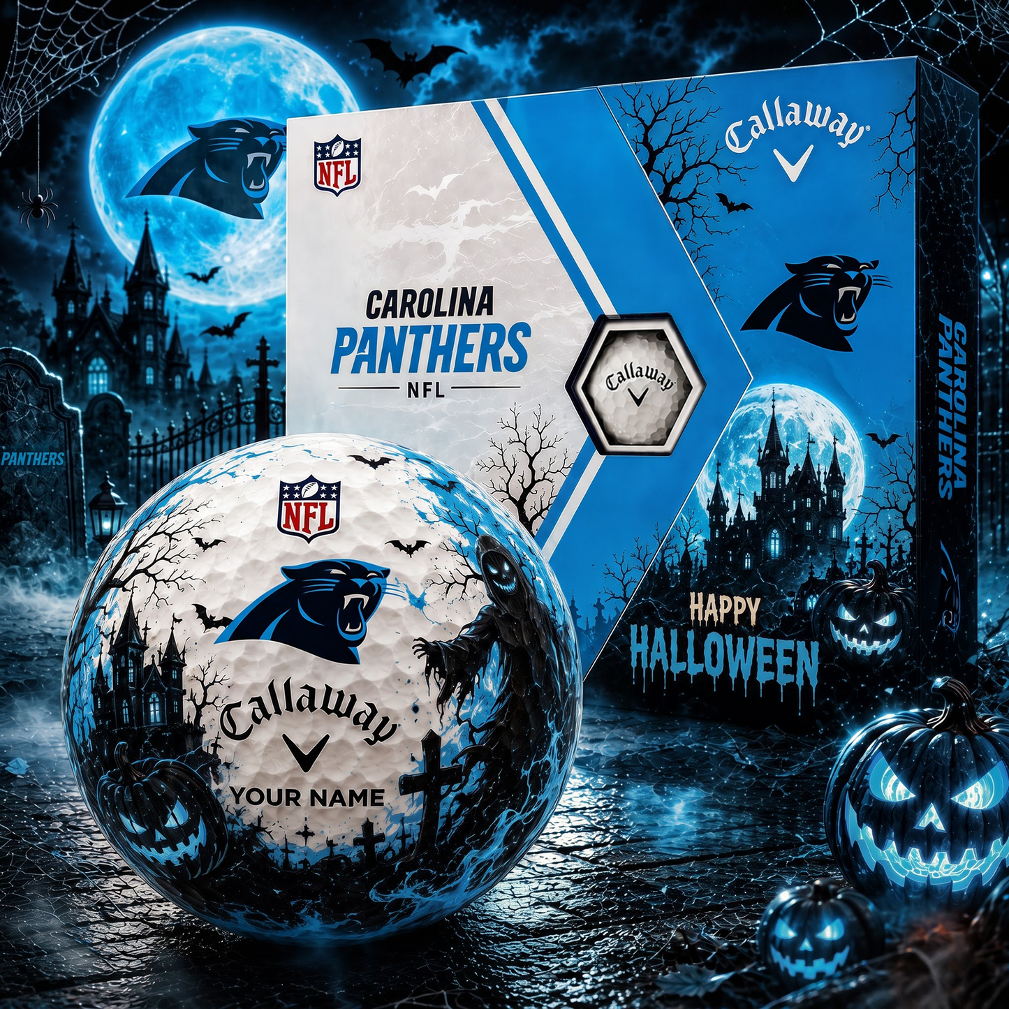 CAR X Premium NFL Halloween Golf Ball Limited Edition V3
