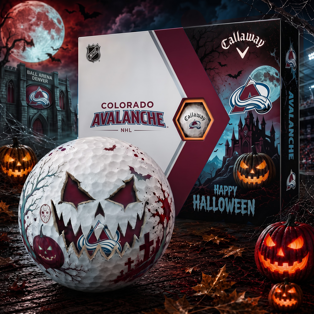 CA_NHL Monster Skull Halloween Golf Balls Gift Box V2 1808