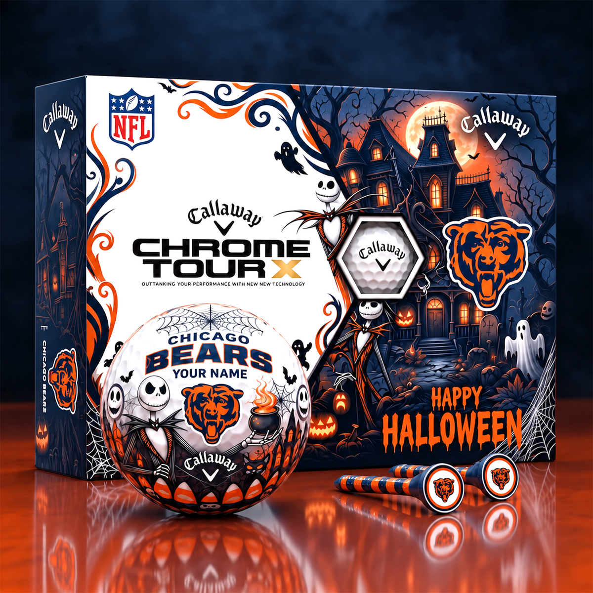 CB x NFL Halloween Horror Golf Ball Set – Personalized Edition