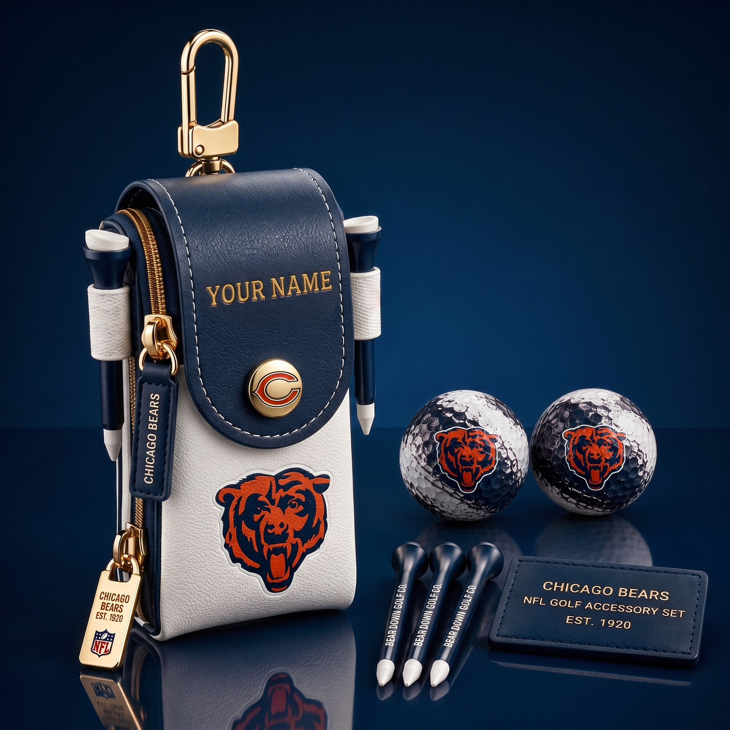 CHI X Exclusive Custom NFL Fan Golf Essentials 1808 NAK NHT