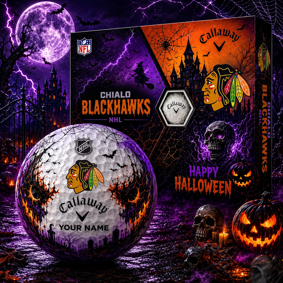 CHI X Premium NHL Halloween Golf Ball Limited Edition V2