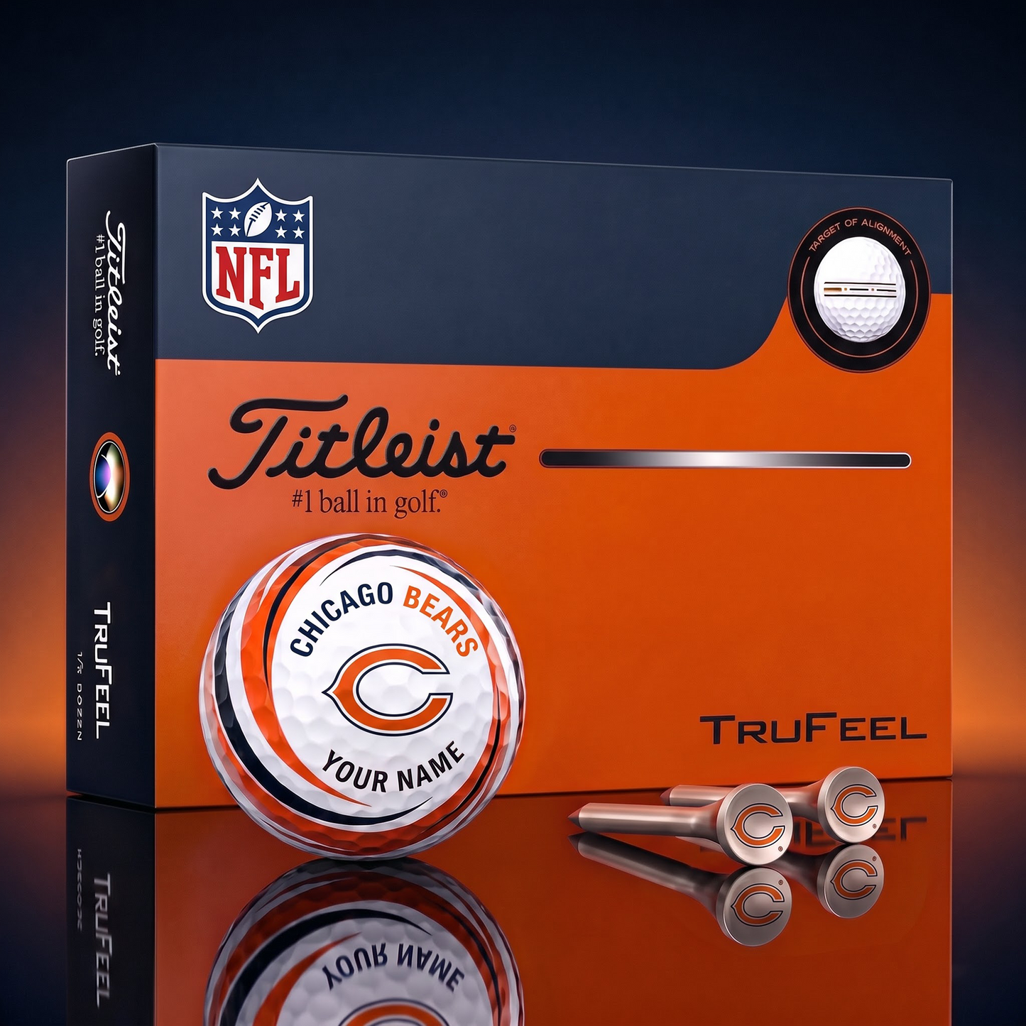 CHI X SIGNATURE NFL DELUXE PERSONALIZED GOLF BALL SET – PREMIUM EDITION