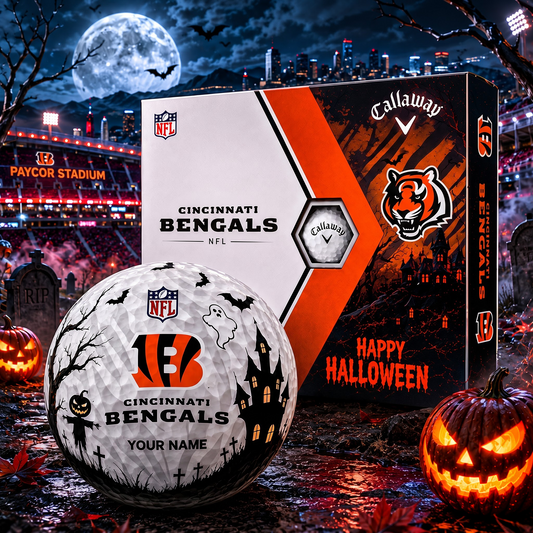 CIN X Premium NFL Halloween Golf Ball Limited Edition V2 1208