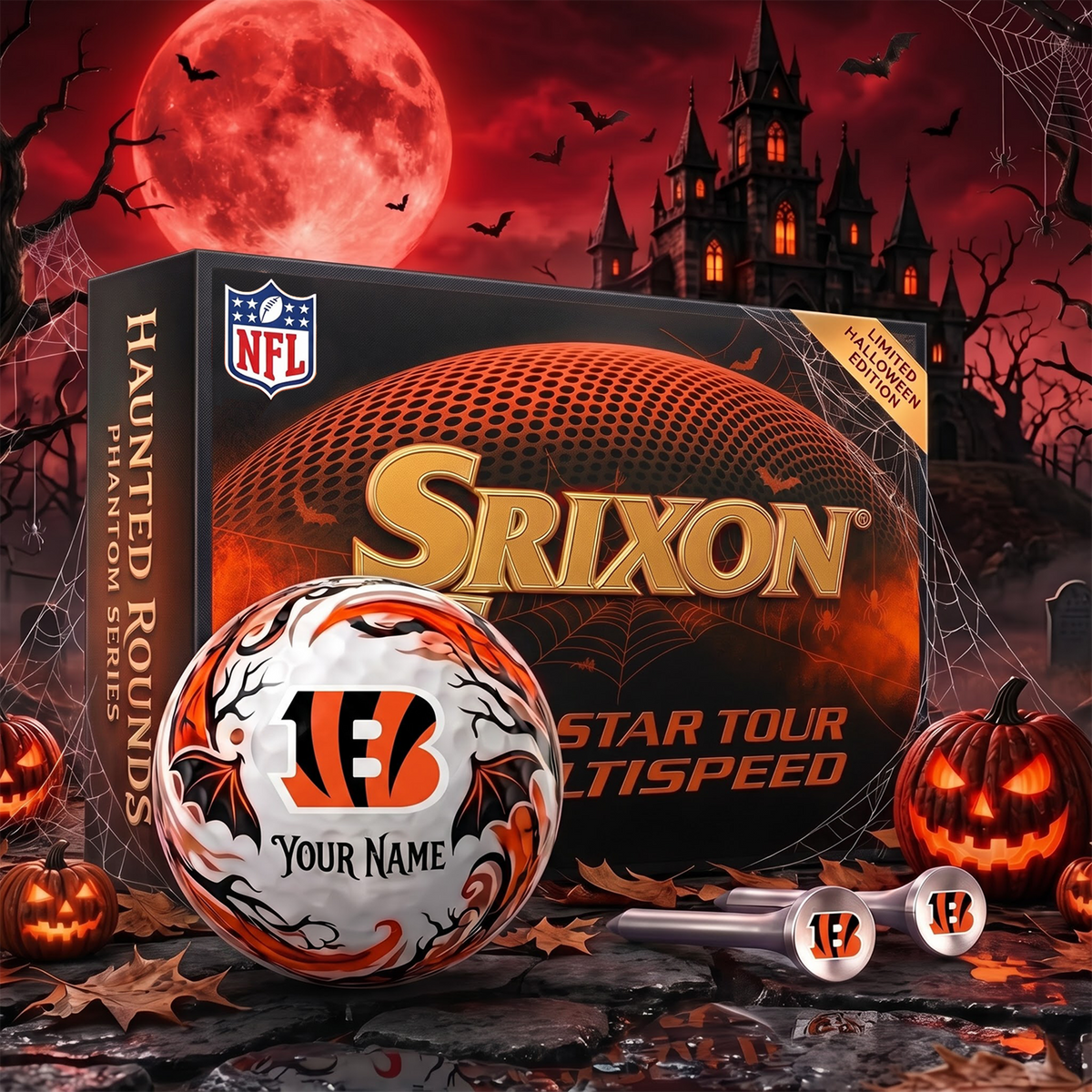 CIN_Premium NFL Halloween Golf Ball Limited Edition
