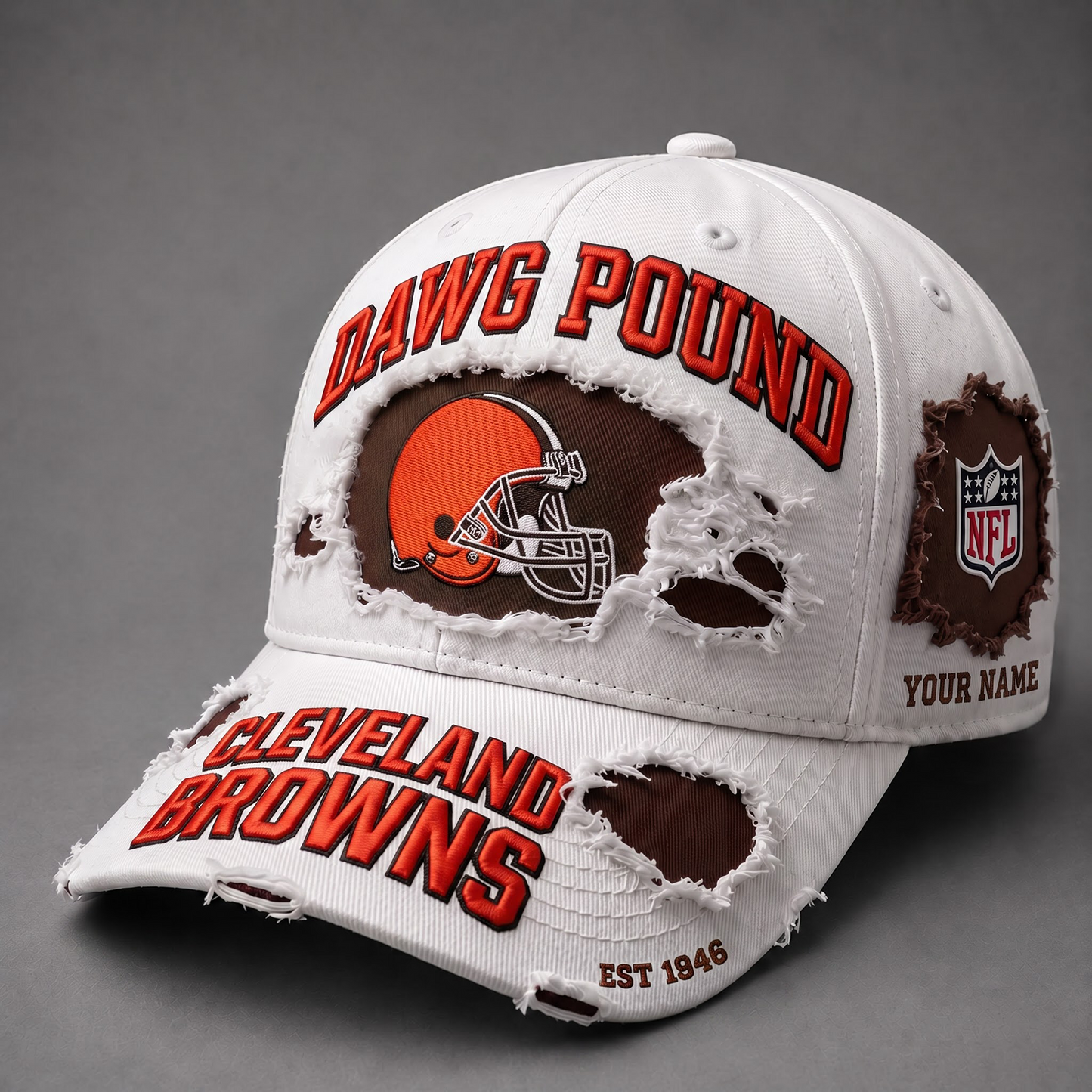 CLE X NFL PREMIUM PERSONALIZED CAP FOR GAME DAY