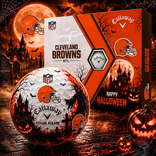 CLE X Premium NFL Halloween Golf Ball Limited Edition V3