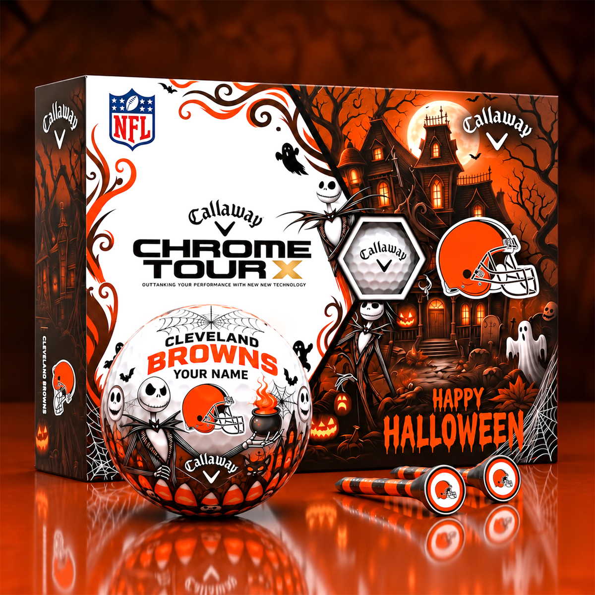 CLE x NFL Halloween Horror Golf Ball Set – Personalized Edition