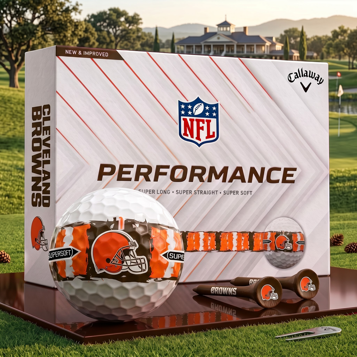 CLE_NFL Premium Golf Ball Limited Edition Set