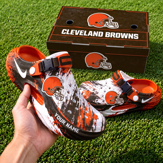 CLE_NFL Summer Slippers for Men