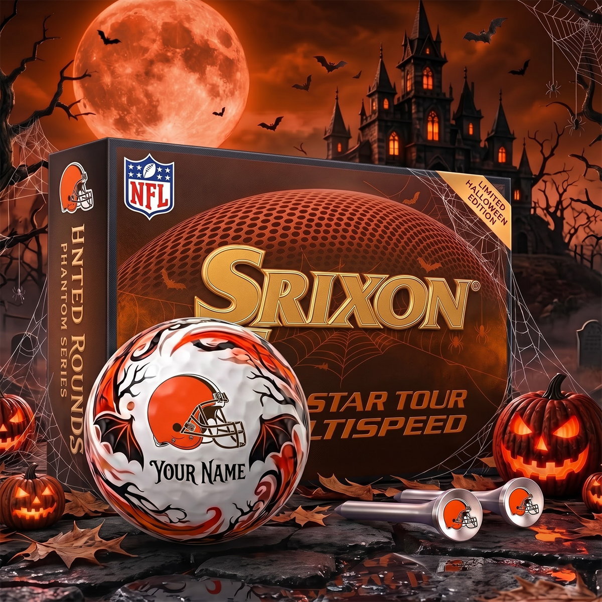 CLE_Premium NFL Halloween Golf Ball Limited Edition