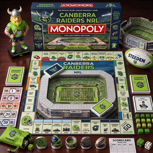 CR_MONOPOLY NRL DELUXE SPORTS BOARD GAME PREMIUM COLLECTOR EDITION