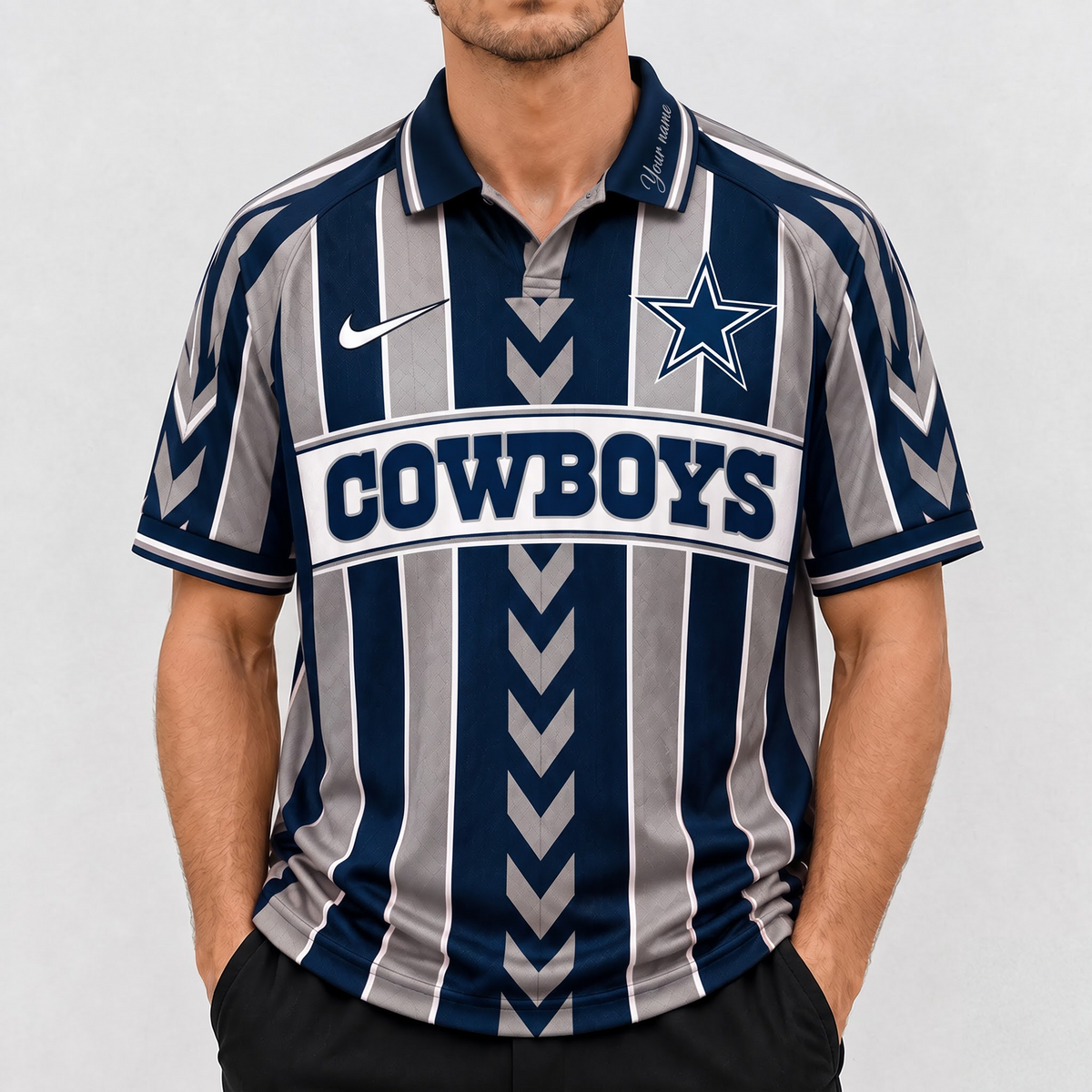 DAL X NFL Championship Polo Shirt Custom Name For Fan