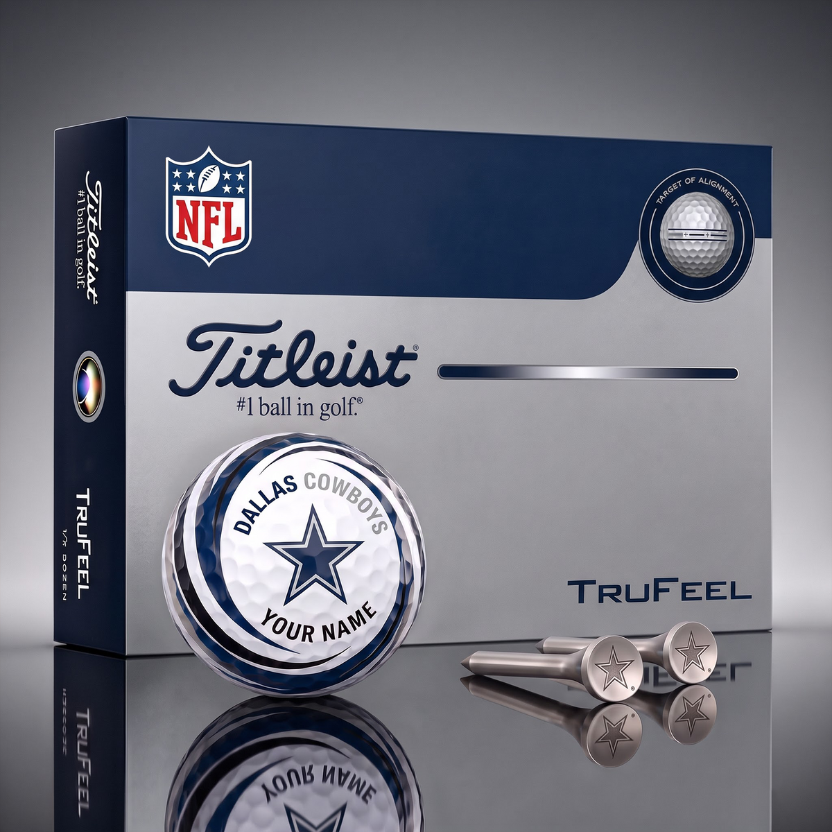 DAL X SIGNATURE NFL DELUXE PERSONALIZED GOLF BALL SET – PREMIUM EDITION