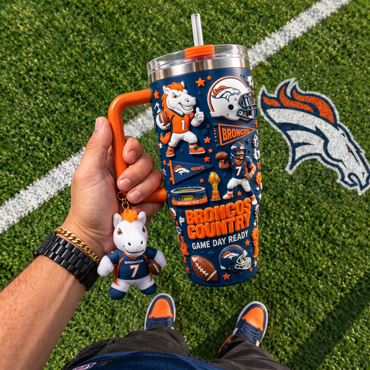 DB x NFL Football 40oz Tumbler with Handle & Straw