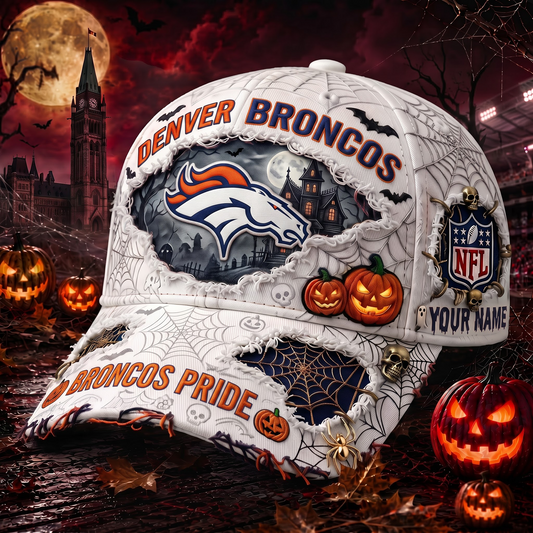 DB_NFL Premium Haunted House Themed 3D Distressed-Effect Baseball Cap
