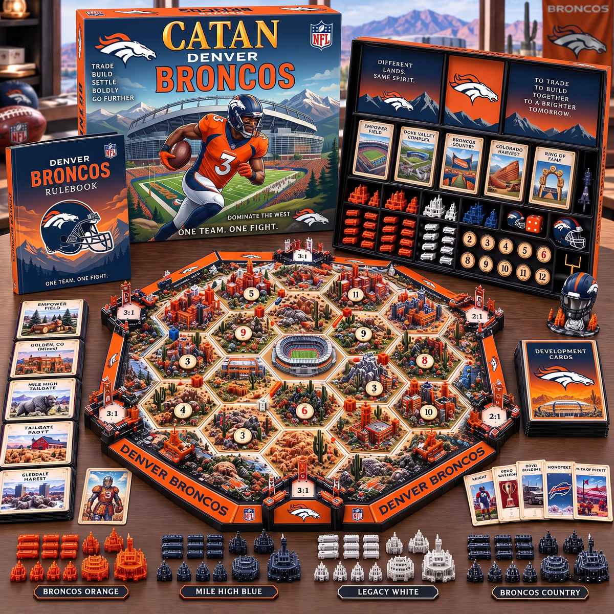 DEN X NFL Premium Strategy Board Game