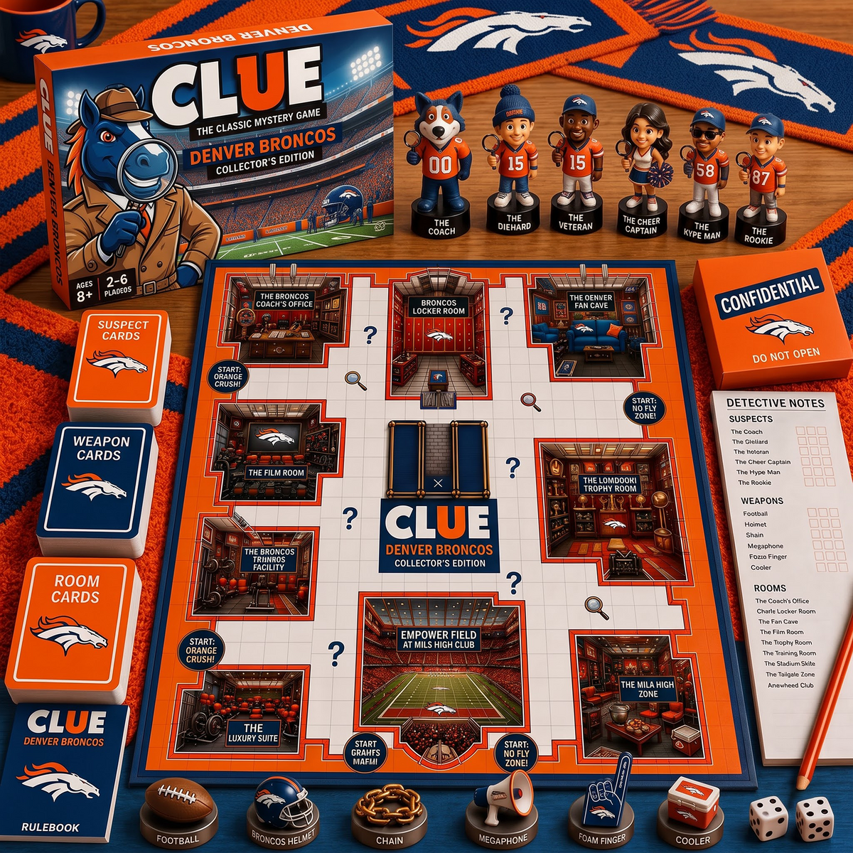 DEN X PREMIUM NFL FOOTBALL CLUE – Ultimate Fan Mystery Game Set