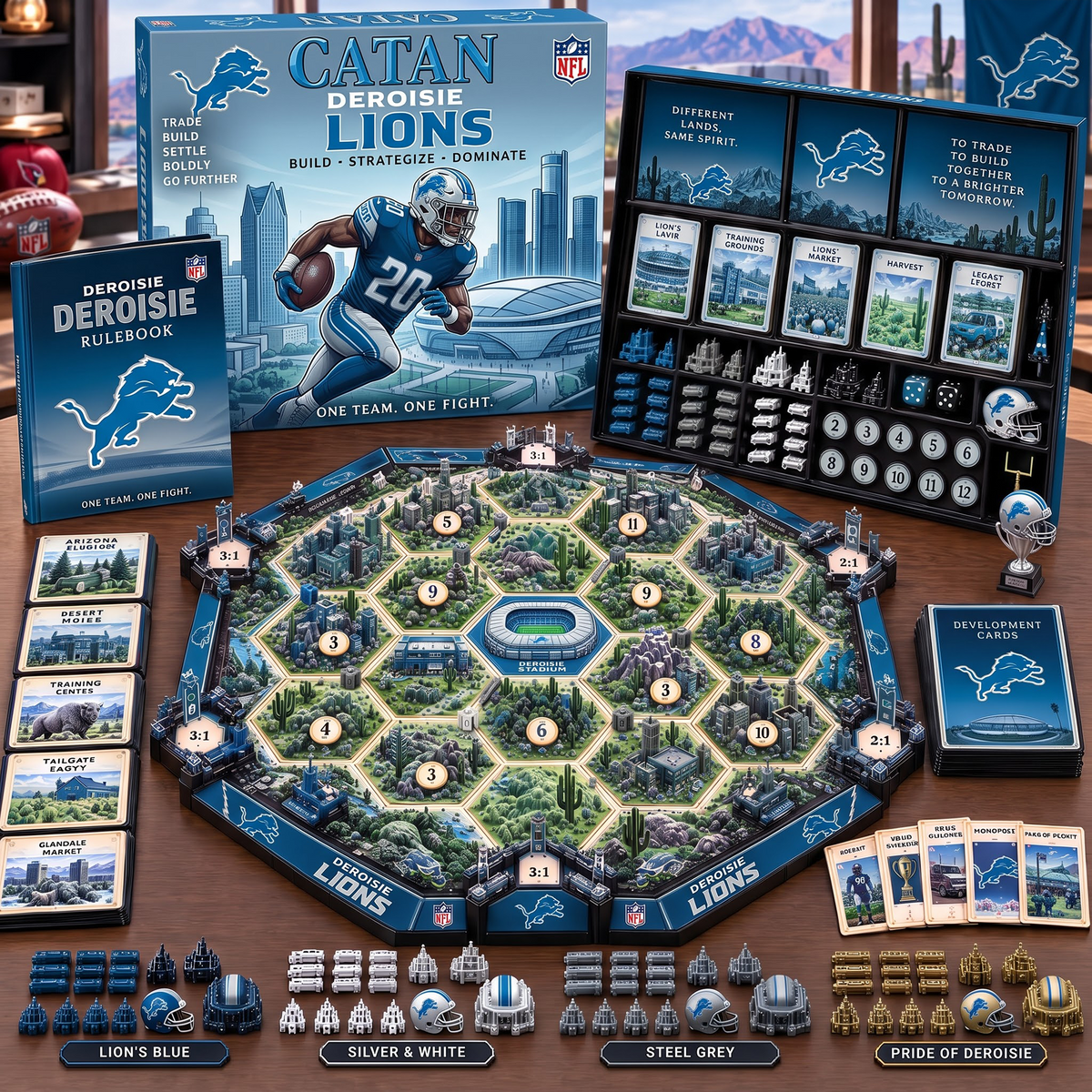 DET X NFL Premium Strategy Board Game