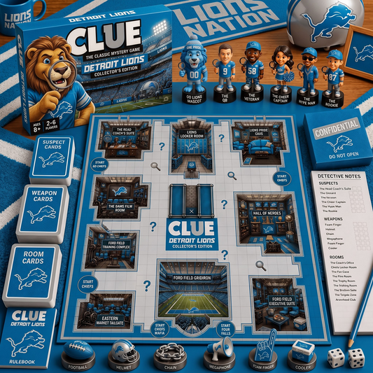 DET X PREMIUM NFL FOOTBALL CLUE – Ultimate Fan Mystery Game Set