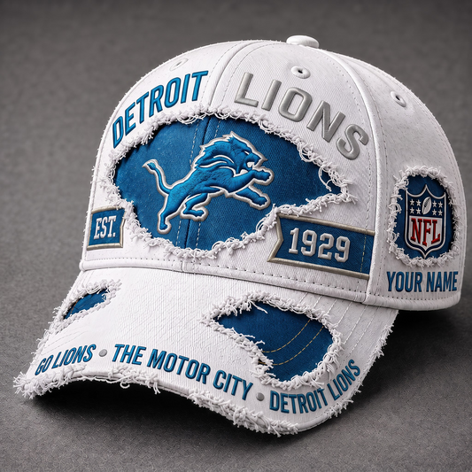 DET X Premium NFL Classic Distressed Snapback Cap