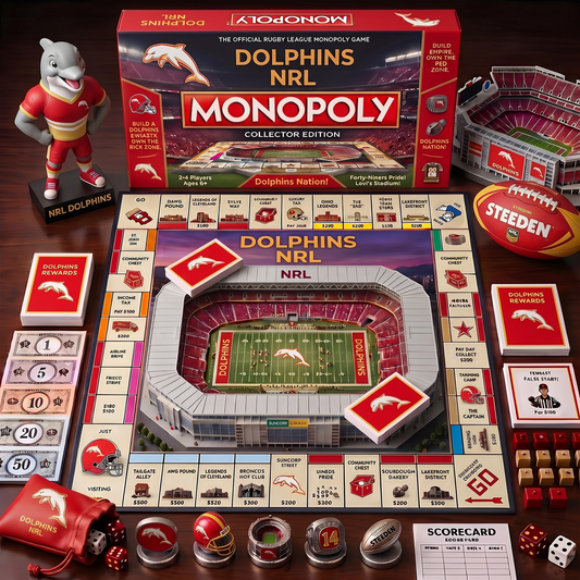 DOL_MONOPOLY NRL DELUXE SPORTS BOARD GAME PREMIUM COLLECTOR EDITION