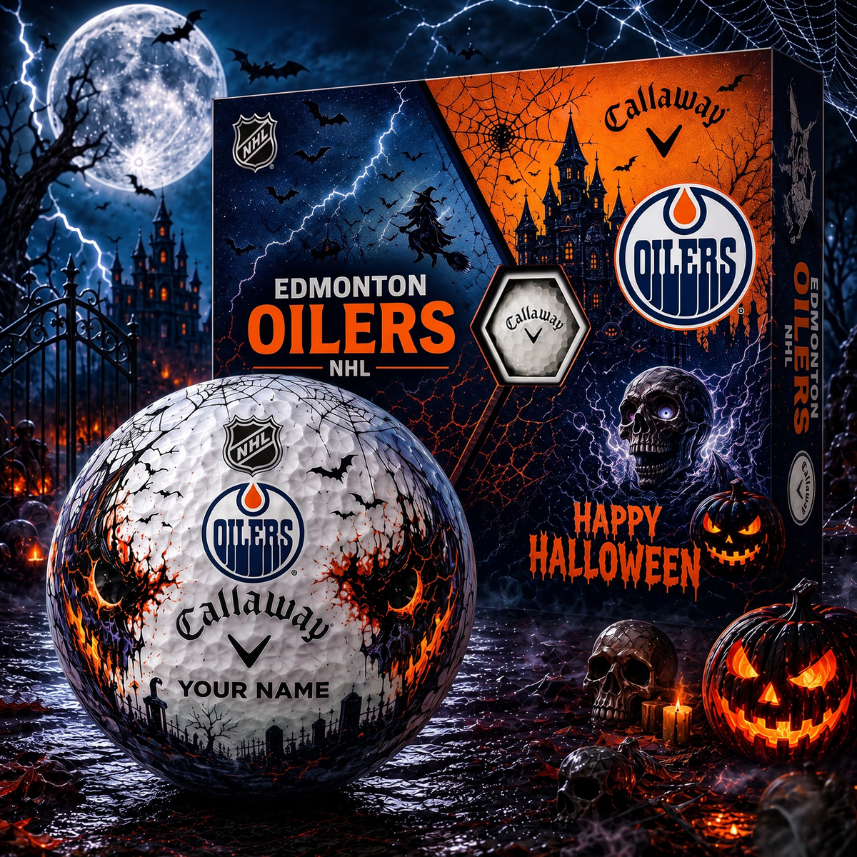 EDM X Premium NHL Halloween Golf Ball Limited Edition V2