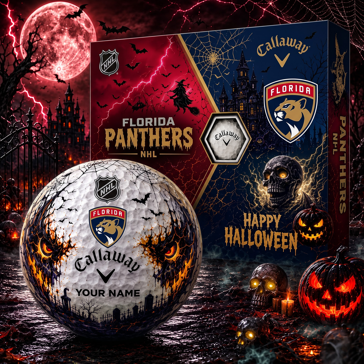 FLA X Premium NHL Halloween Golf Ball Limited Edition V2