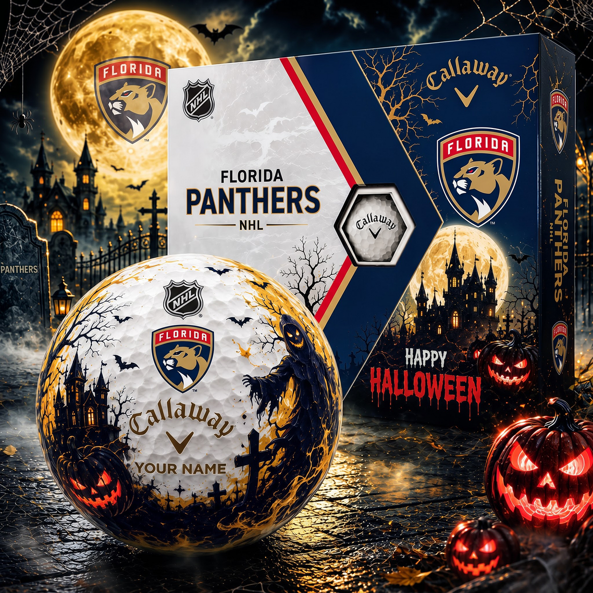 FLA X Premium NHL Halloween Golf Ball Limited Edition V3