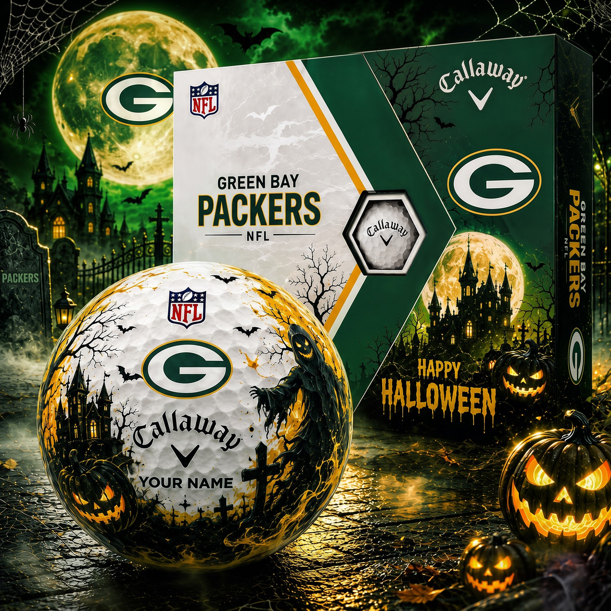 GB X Premium NFL Halloween Golf Ball Limited Edition V3